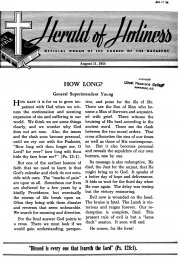Title Page of Herald of Holiness - August 11, 1954