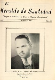 Portada: Reverendo J. R. Lebrón-Velazquez, Superintendente de distrito en Puerto Rico, Iglesia del Nazareno