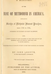 Title Page Image - History of the Rise of Methodism in America