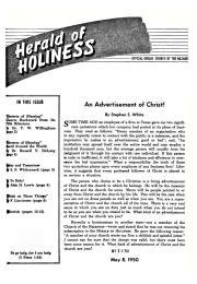 Cover of Herald of Holiness - May 8, 1950