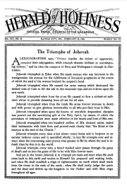 Front page of Herald of Holiness - February 10, 1926