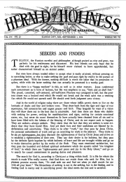 Front page of Herald of Holiness - September 1, 1926