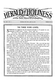 Front page of Herald of Holiness - July 18, 1928