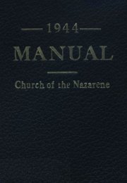 Manual of the Church of the Nazarene, 1944