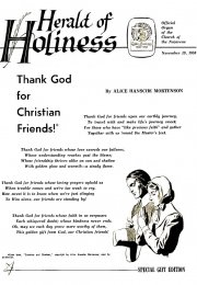 Herald of Holiness - November 19, 1958