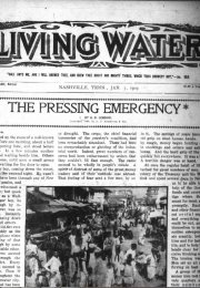 Living Water, Jan. 7, 1909