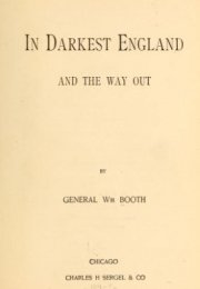 In Darkest England and the Way Out