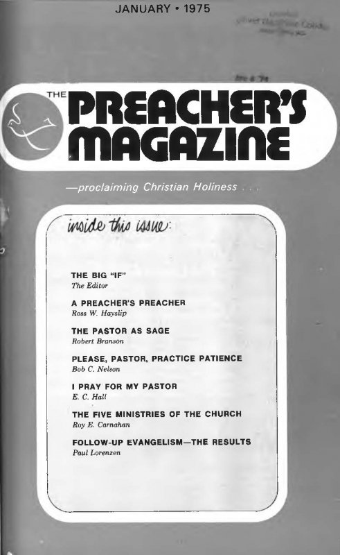 Title Page of Preacher's Magazine
