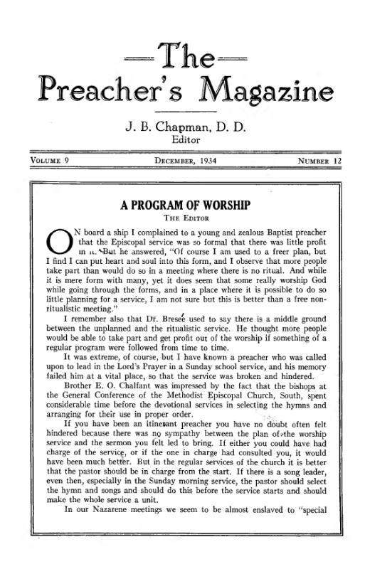 Cover of Preacher's Magazine