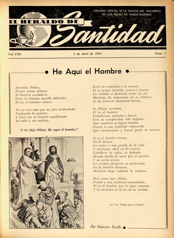 Portada: He aquí el hombre, Francisco Estrello