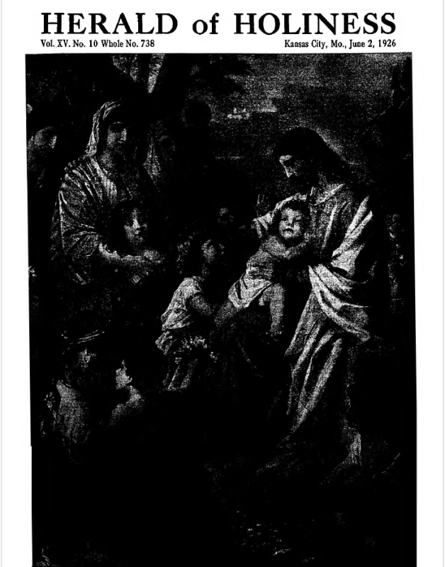 Front page of Herald of Holiness - June 2, 1926