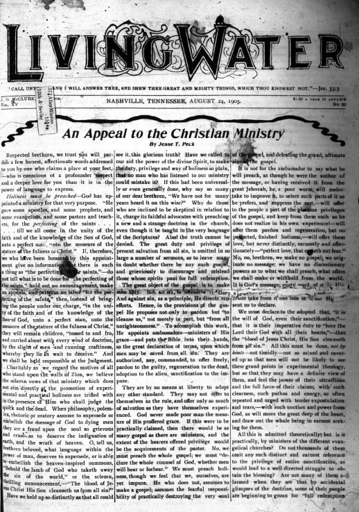 Living Water, August 24, 1905