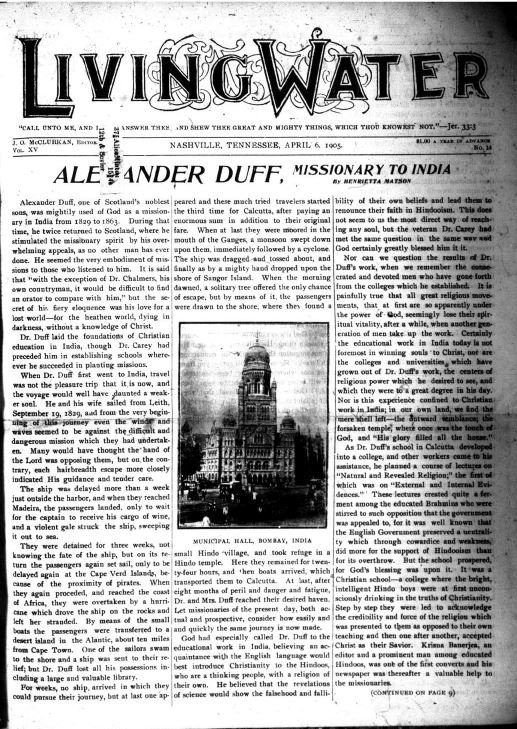 Living Water, April 6, 1905