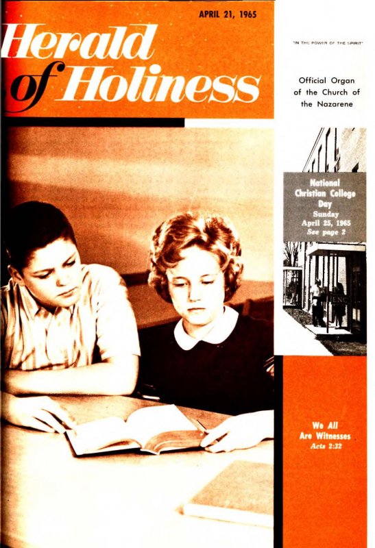 Herald of Holiness - April 21, 1965