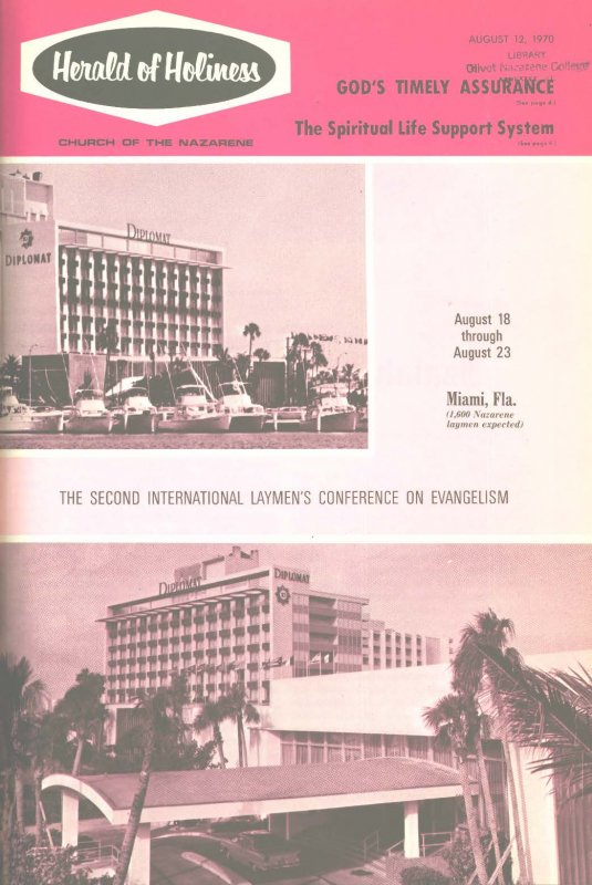 Herald of Holiness - August 12, 1970