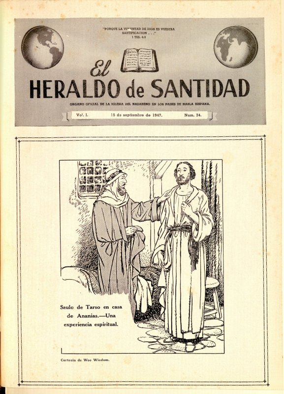 El Heraldo de Santidad, 15 de Septiembre 1947, Vol 1 N°24