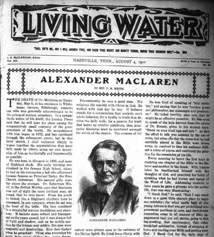 Living Water, Aug. 4, 1910