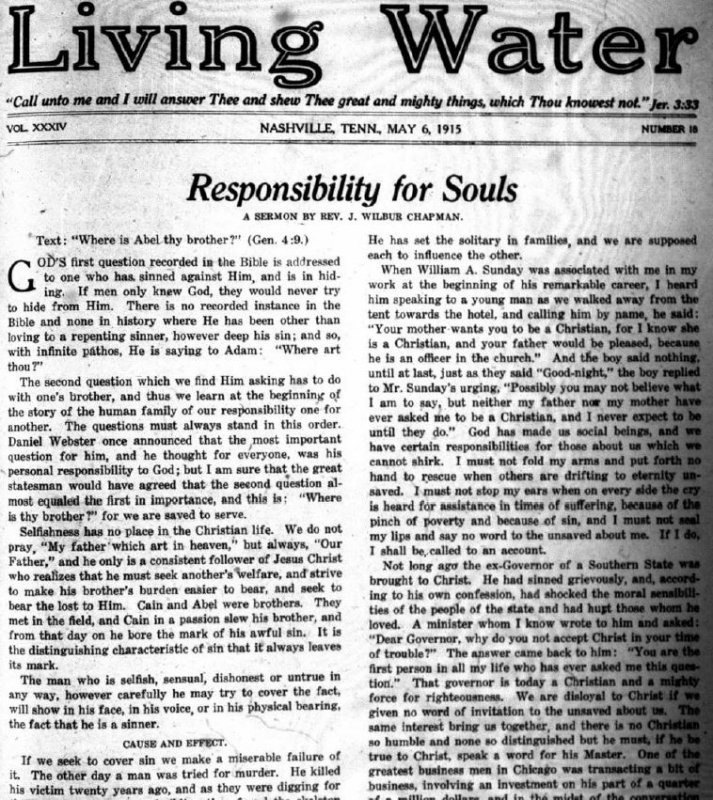 Living Water, May 6, 1915