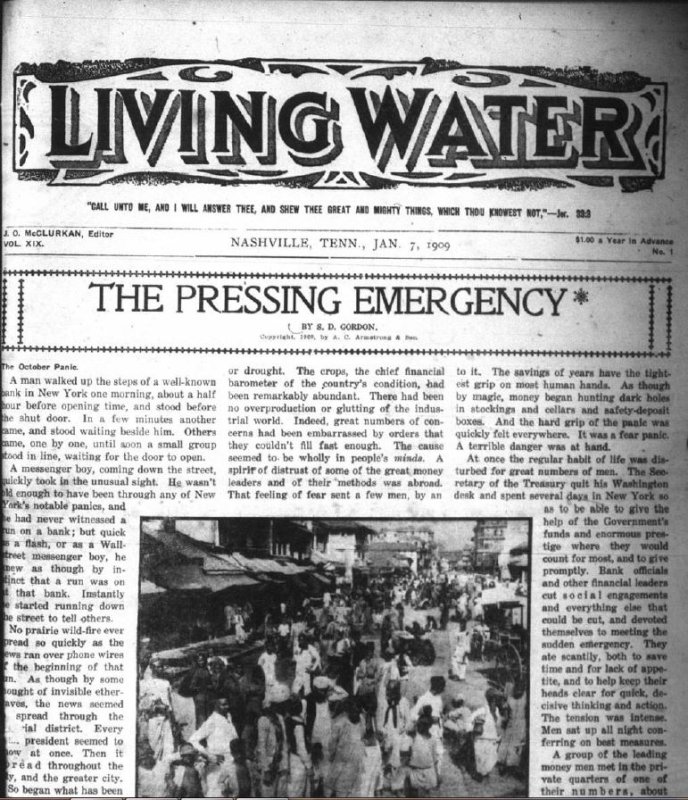 Living Water, Jan. 7, 1909