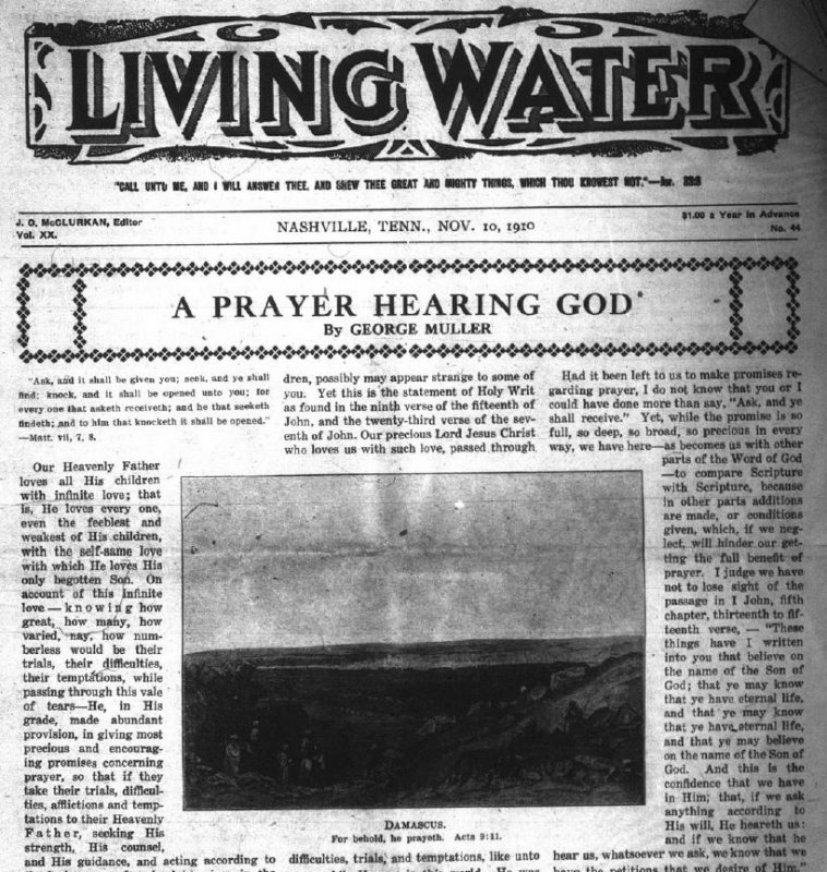 Living Water, Nov. 10, 1910