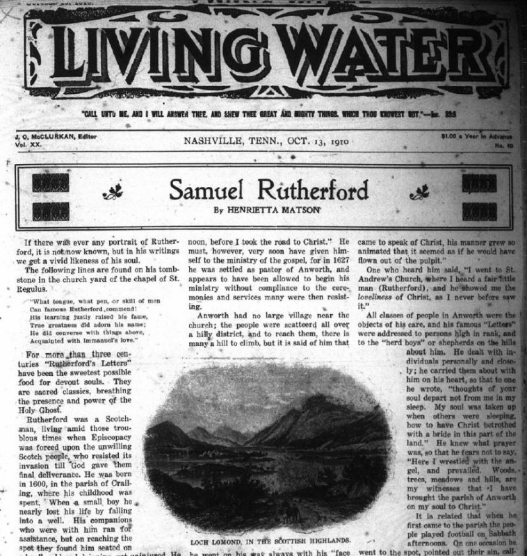 Living Water, Oct. 13, 1910