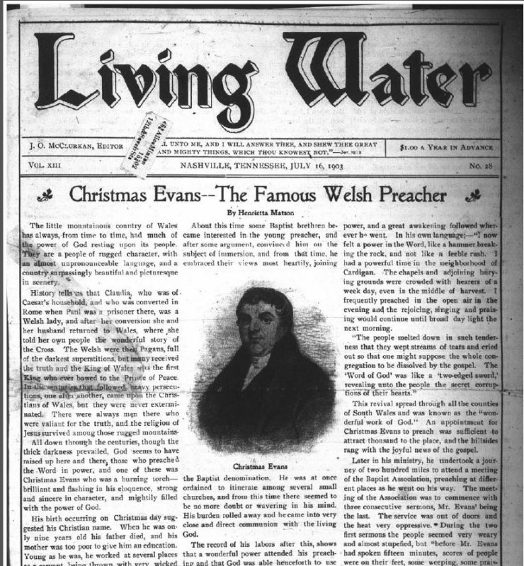 Living Water, July 16, 1903