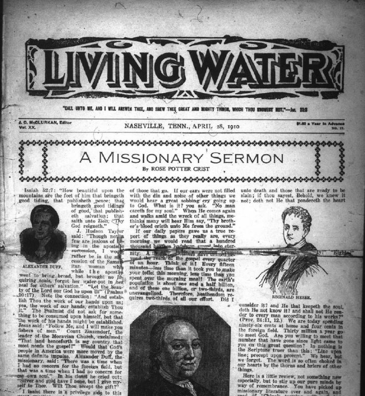 Living Water, Apr. 28, 1910