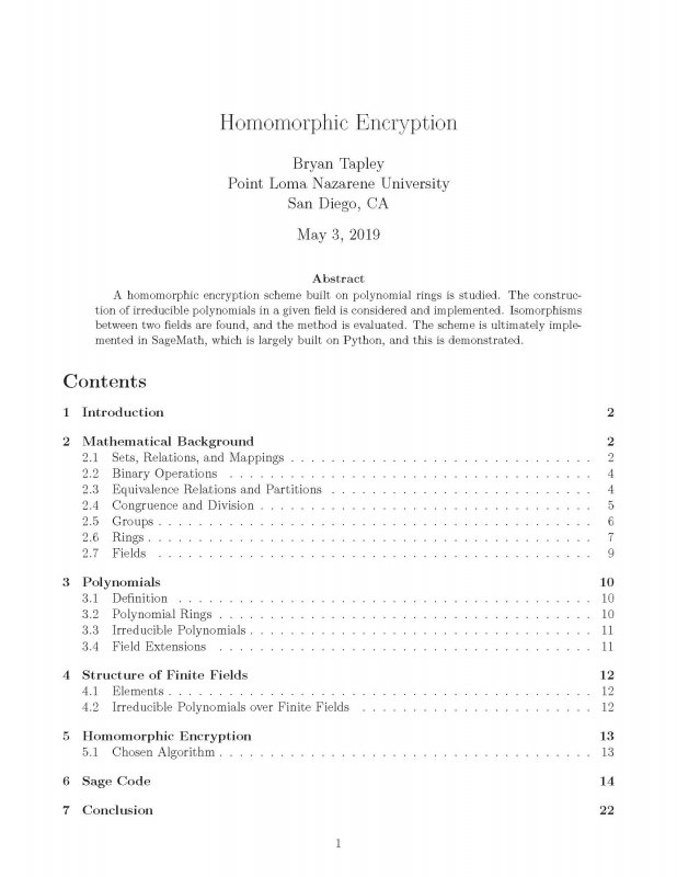 Homomorphic Encryption