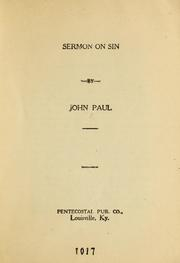 Sermon on Sin